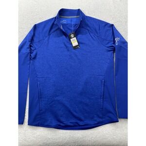 NEW Under Armour Men's M Blue Coldgear Quarter Zip Long-Sleeve Pullover‎ Sweater